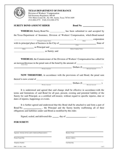 Form Dwc215 Fill Out Sign Online And Download Fillable Pdf Texas