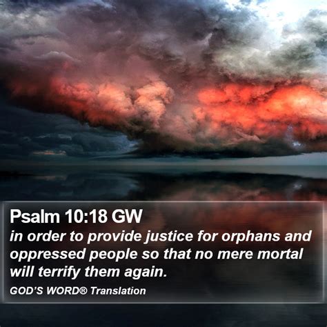 Psalm Gw In Order To Provide Justice For Orphans And