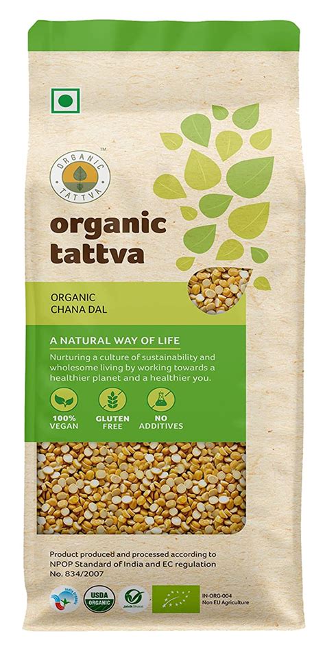 Organic Tattva Organic Chana Bengalgram Dal 500 Gram 100 Vegan