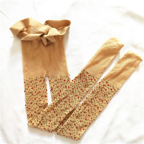 Для маленькой девочки чулки в сетку Цветной бриллиантами сетчатые ...