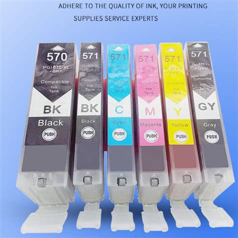 Buy 6pcs Ink Cartridge PGI 570 CLI 571 Compatible For Canon PIXMA