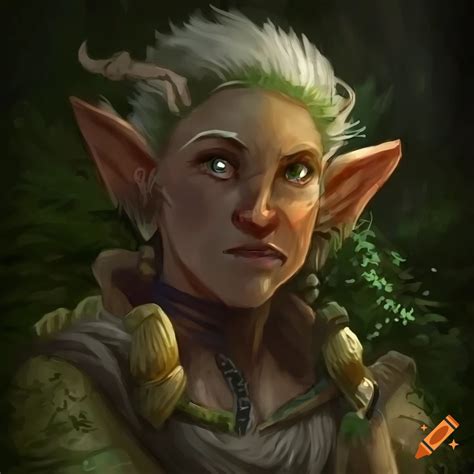 Portrait Of A Forest Gnome Druid From Dandd On Craiyon