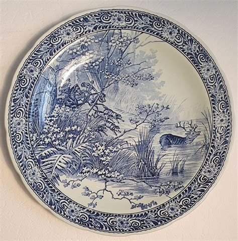 Antiker Wandteller DELFT By BOCH Made In Holland Handbemalt Jagdszene