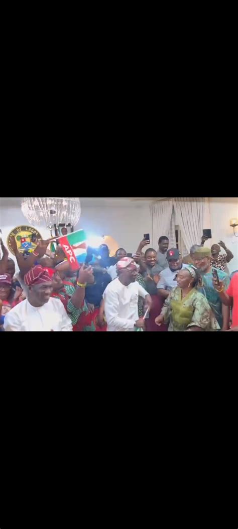 Reaction Of Governor Sanwo Olu When Inec Declared Him As Winner Pics Video Politics Nigeria