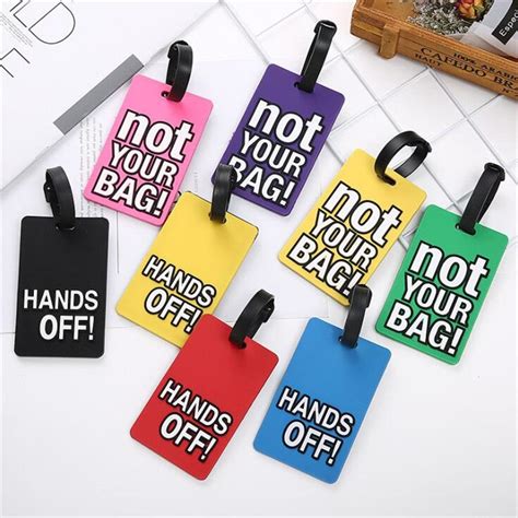 2020 English Letter Pvc Soft Suitcase Luggage Tags ID Address Holder