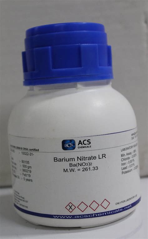 Barium Nitrate Lr For Laboratory Rs Gram Acs Chemicals Id