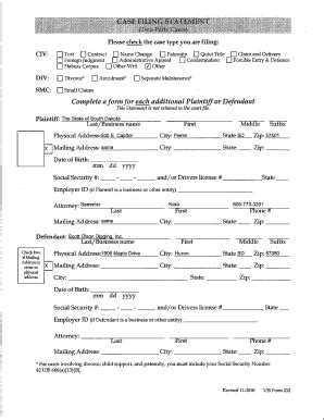 Fillable Online Puc Sd Complete A Form For Additional P Ainti State