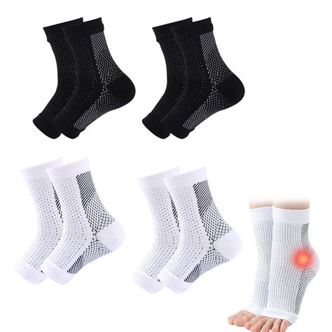 Neuropathy Socks for Men and Women - 4 Pairs, Plantar Fasciitis Relief ...