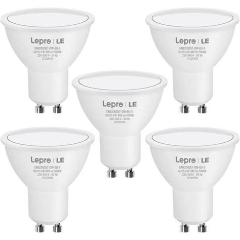 Ampoule Led Gu10 Blanc Froid 5000k 4w Equivalent 32w Halogène 345lm