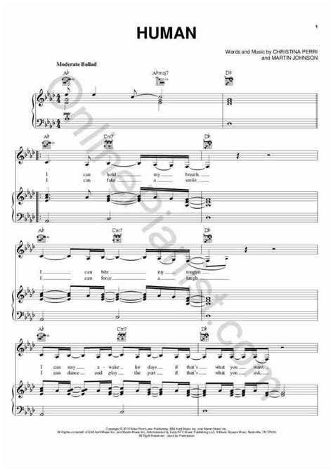 Human Piano (C. Perri) Sheet Music | OnlinePianist