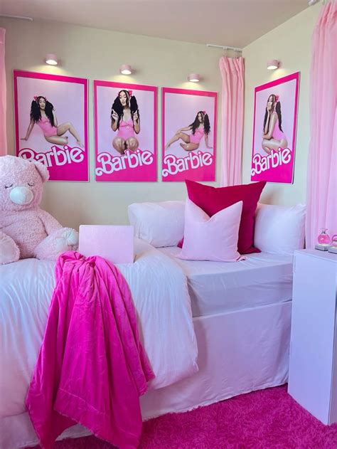 Barbie Room Pink Dorm College Aesthetic In 2024 Dorm Room Decor