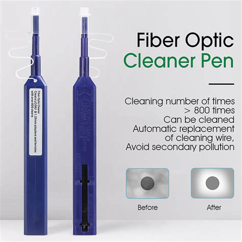 One Click Fiber Optic Connector Cleaner Pen For 125mm Lc Mu Connectors Fiber Optic Tools