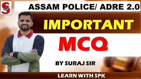 Adre Assam Police Sub Inspector Ab Ub Important Mcq By