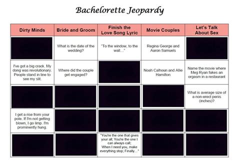 BACHELORETTE JEOPARDY Bachelorette Party Game Bachelorette Trivia