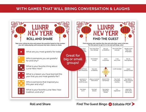 Lunar New Year Games, Printable Chinese New Year Games Bundle for ...