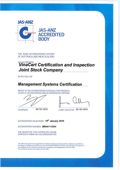 JAS-ANZ accredited ISO/IEC 17021:2011, ISO/IEC 17065:2012, ISO/TS 22003 ...