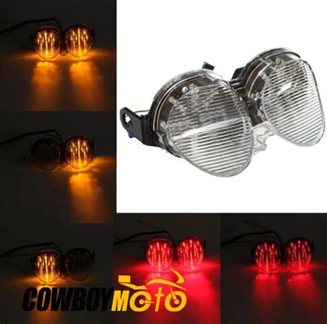 Motorcycle Motorbike 12v Clear Lens Integrated Led Brake Tail Light Turn Signals For Yamaha Yzf