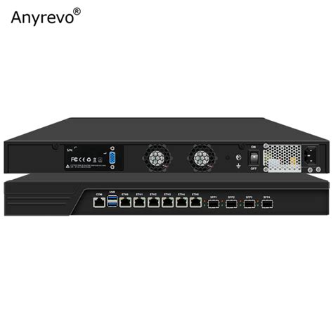 1U 19 Inch Rack Mount Ethernet Firewall Network Security VPN 6x1G