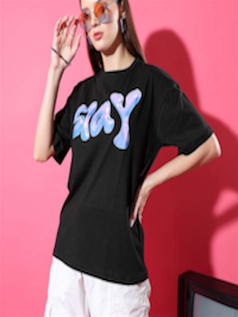 Buy Stylecast X Hersheinbox Pure Cotton Typography Printed Boxy T Shirt Tshirts For Women