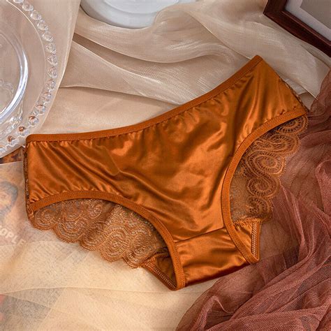 Ladies Lace Satin Briefs Sexy Women Shiny Underwear Seamless Panties Knickers Ebay