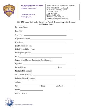 Fillable Online Employee Name Guerin Catholic High School Fax Email