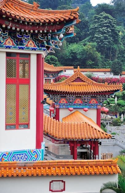 Templo Chino En Hong Kong Con Arquitectura De Estilo Pagoda Foto Premium