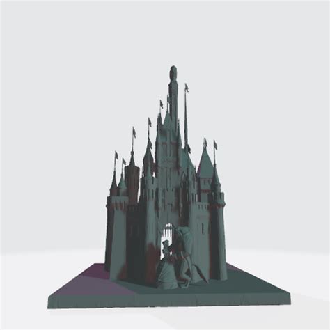 beauty   beast castle dioramaarchivo stl  impresion dcults