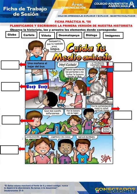 Planificamos Y Escribimos Una Historieta Worksheet In Comics