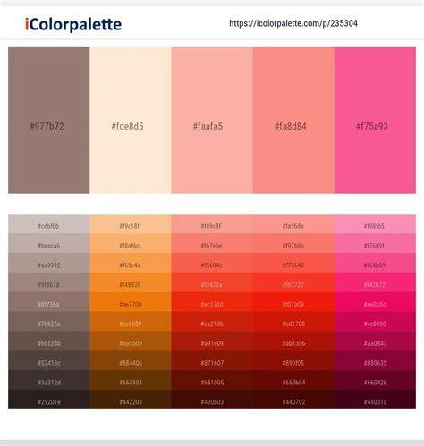 62 Pink Color Palettes Icolorpalette Blog