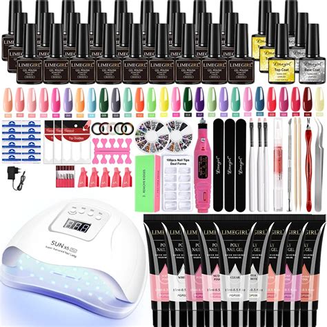 Limegirl Nail Kit 72w 54 24w Nail Lamp Uv Gel Nail Polish Kit Manicure