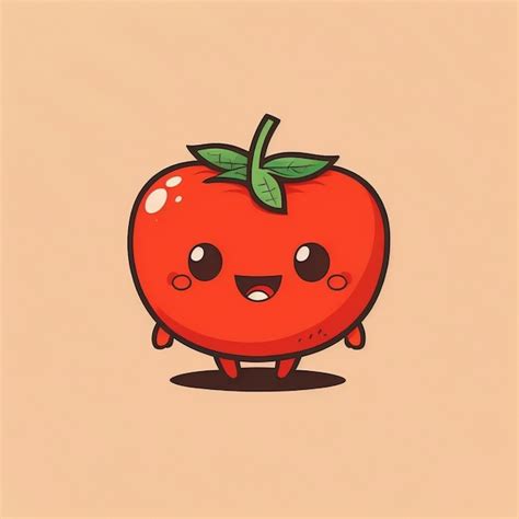 Premium Photo Kawaii Tomatoes Funny Vegetables Cartoon Character