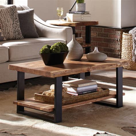 Union Rustic Table Basse De Style Tra Neau Avec Rangement Bonnetsville