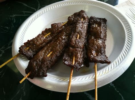 chinese beef teriyaki on a stick