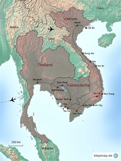 Stepmap S Dostasien Landkarte F R Asien