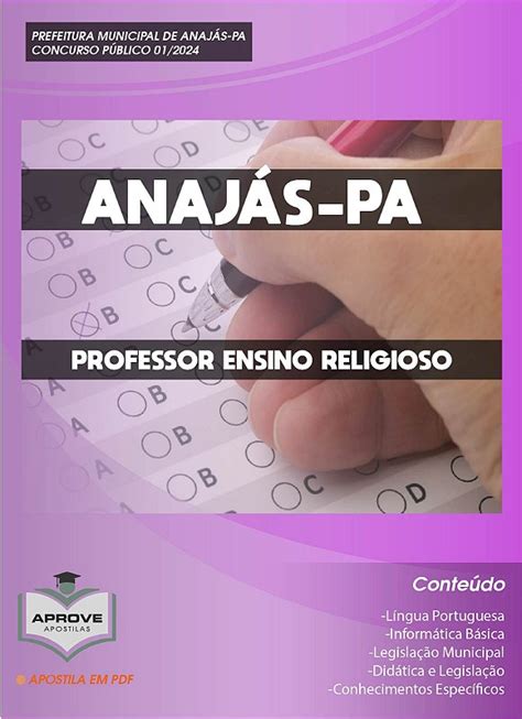 APOSTILA ANAJÁS PROFESSOR ENSINO RELIGIOSO Aprove Apostilas