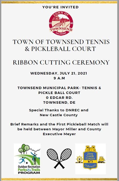 Ribbon Cutting Ceremony Flyer - Town of Townsend