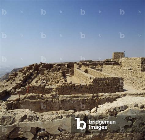 Image Of Storerooms Next To Northern Palace Ancient Masada Natural