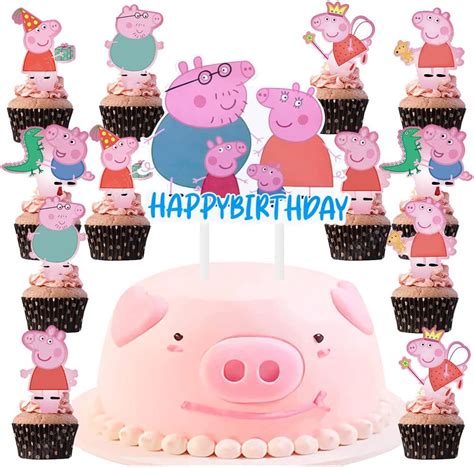 MEZHEN Pig Tortendeko Schwein Kuchen Deko Geburtstag Tier Kuchen