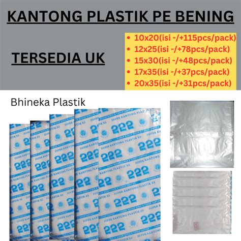 Jual Kantong Plastik Pe Semua Ukuran Plastik Gula Plastik Es