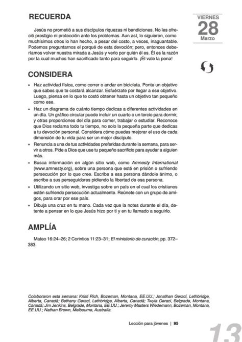 Leccion Joven El Costo Del Discipulado Pdf