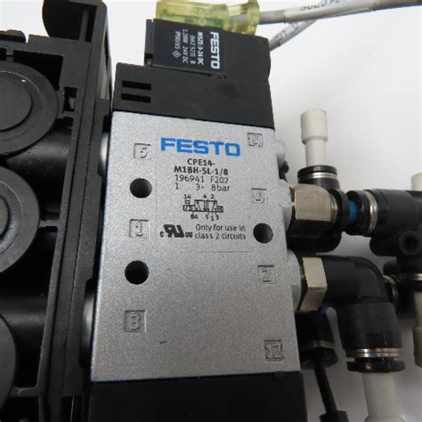 Festo CPE14 M1BH 5L 1 8 Pneumatic Double Single Solenoid Valve Bank