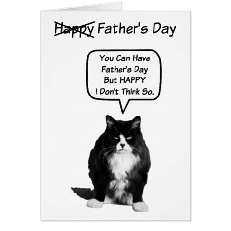 Funny Grumpy Cat Fathers Day Card