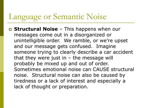 Semantic Noise In Communication - Noise In Communication By Sarah Horowitz : Communication noise ...