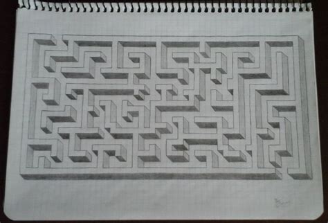 Pixel Art Maze on Graph Paper