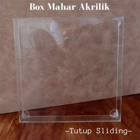 Jual Box Arcylic Tutup Sliding Untuk Mahar Gift Serbaguna Kotak