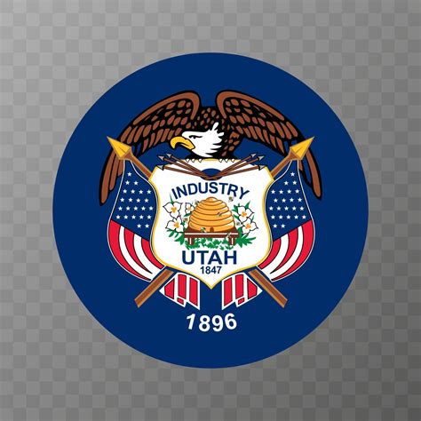 Utah state flag. Vector illustration. 11933822 Vector Art at Vecteezy