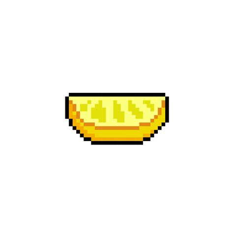 slice of lemon in pixel art style 20577110 Vector Art at Vecteezy