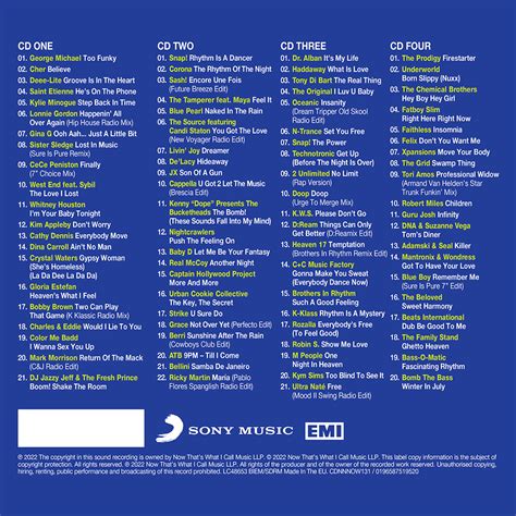 Now Thats What I Call 90s Dancefloor 4cd Now Music Official Store