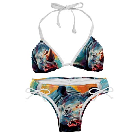 Rhinoceros Women S Swimwear Bikini Set With Detachable Sponge And