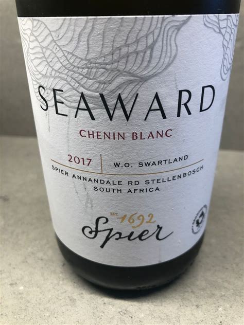 Spier Chenin Blanc Seaward South Africa Coastal Region